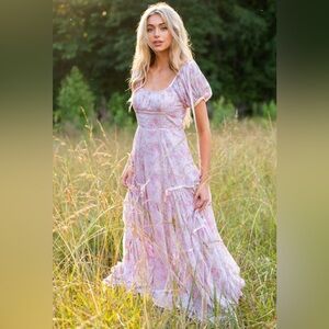 LoveShackFancy Jessie Maxi Dress in Tokyo Pink, Size 6, Hard to Find!!